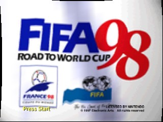 FIFA - Road to World Cup 98 (USA) (En,Fr,De,Es,It,Nl,Sv) Title Screen
